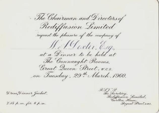 W Dexter invitation W Dexter invitation